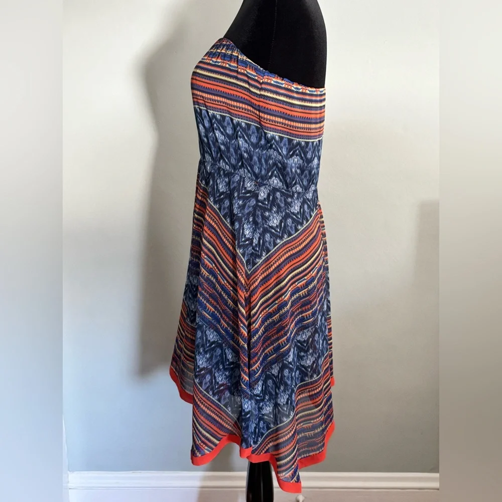 Rare Anthropologie Maeve - Multicolor Strapless Dress - Size Large - Picture 2 of 10